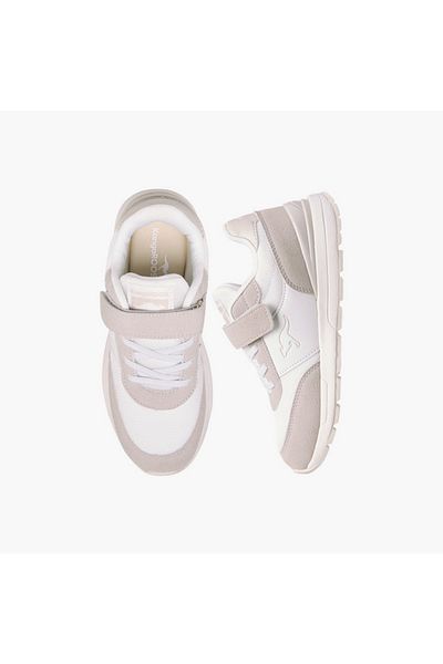 Kangaroos Girls' Logo Embossed Sports Shoes with Hook and Loop Closure