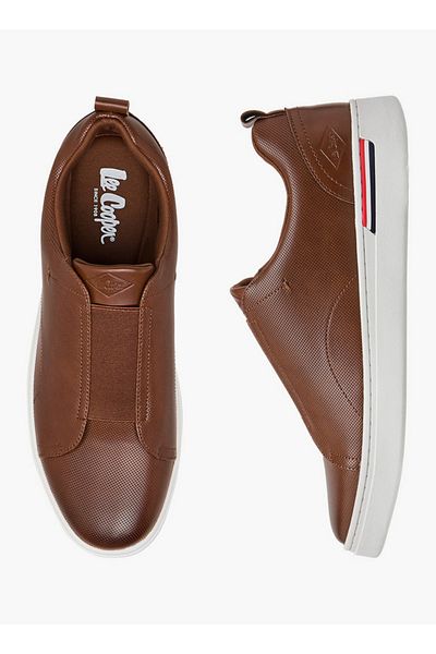 Lee Cooper Men's Solid Slip-On Loafers with Pull Tabs