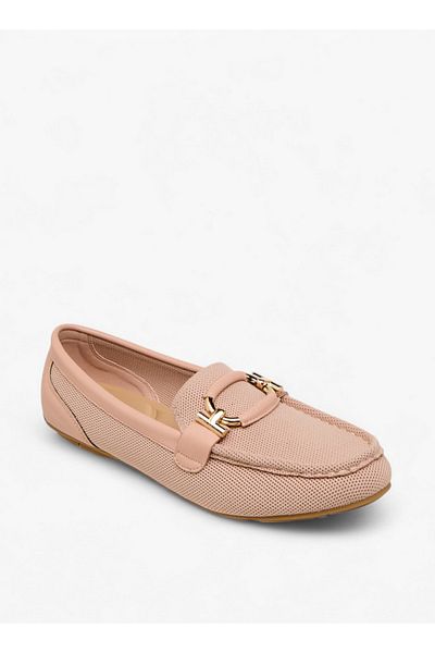 Le Confort Women Textured Slip-On Comfort Loafers with Metal Trim