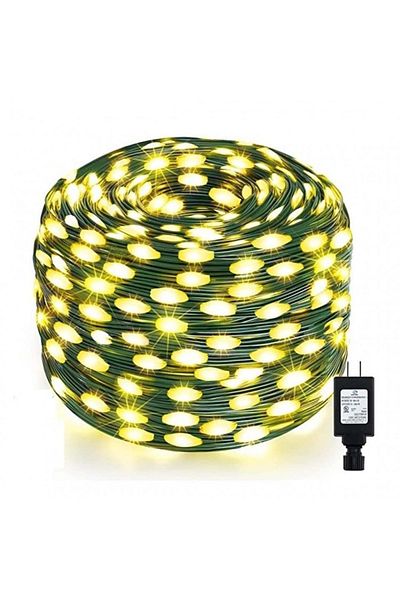 divendi-ro Set 2 x Linear LED Christmas Light, 160 LEDs, 20m, Outdoor-Indoor, IP44, Light Games, Warm White