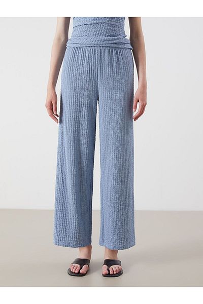 LC Waikiki Xside Women's Textured Pants with Elastic Waist
