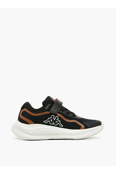 Kappa Boys' Logo Print Sports Shoes with Hook and Loop Closure