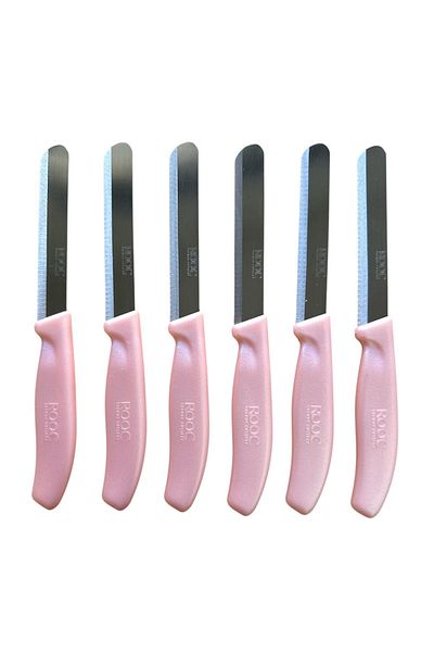Rooc Set of 6 Ultra Sharp Blue Knives – 22 cm 100% Guaranteed Stainless Steel