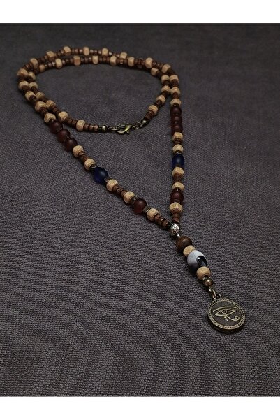 Takı By Erk EL YAPIMI - HORUS'UN GÖZÜ OBJELİ - AHŞAP - MİSTİK KOLYE