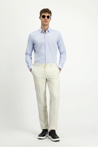 Kiğılı Long Sleeve Slim Fit Slim Fit Classic Patterned Cotton Shirt