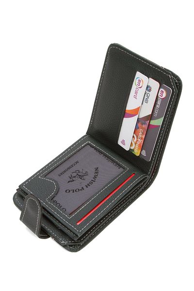 Newish Men's Khaki Denim Fabric Coin and Paper Money Card Holder and Wallet New293