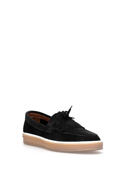 Ayakkabı Fuarı Elite Btant02 Men's Genuine Suede Leather Casual Shoes Black