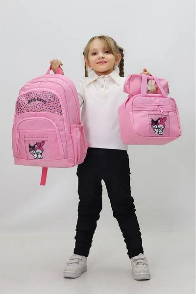 katun's store Girl's 3-Piece School Bag Set / Large Internal Volume, Durable, Lightweight and Healthy