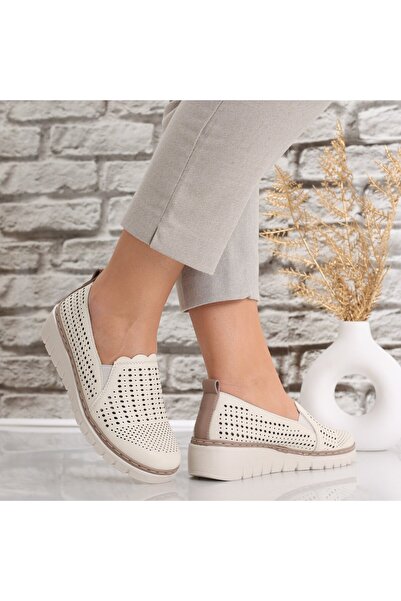 GGM Pantofi casual de damă bej din piele Denova, 39