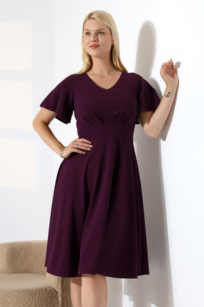 Fasmia ROCHIE MURDUM cu decolteu în V și pliată în față