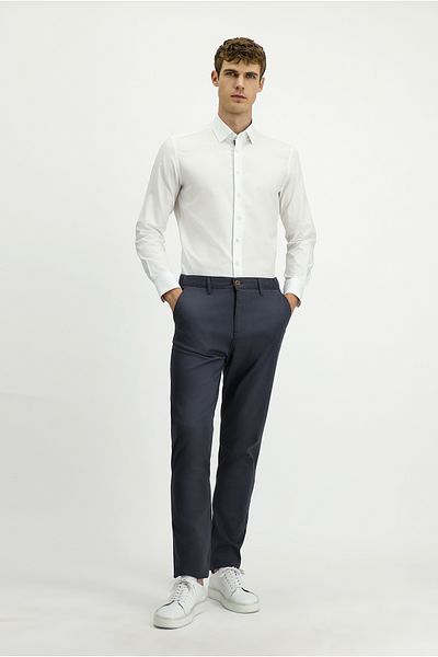 Kiğılı Long Sleeve Slim Fit Slim Fit Classic Patterned Cotton Shirt