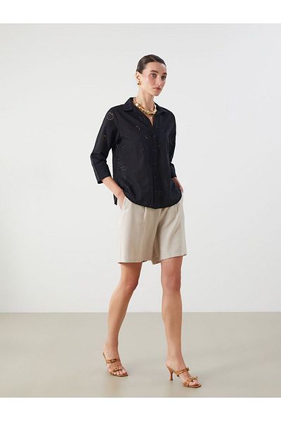 LC Waikiki Lcwaikiki Classic Women's Pleated Shorts with Elastic Waist