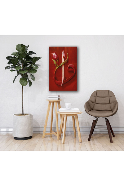 Altat Home Elif & Vav Dini Görselli Cam Tablo
