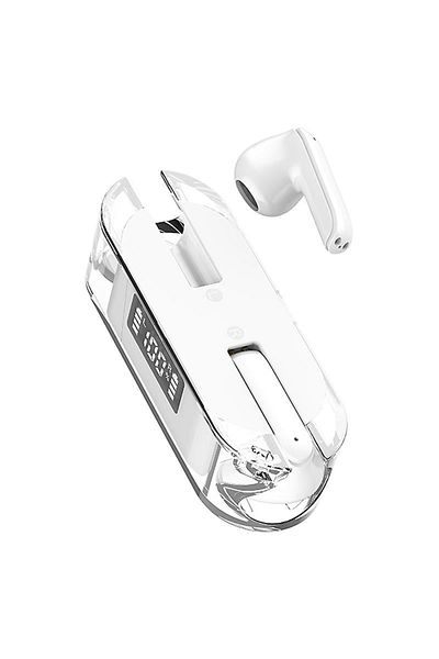 divendi-ro Căști sport bluetooth TM50, wireless, transparente, cu afișaj digital - Verde