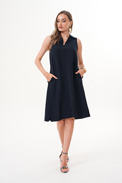 Marjinal Rochie de damă din bumbac și in, marca originală