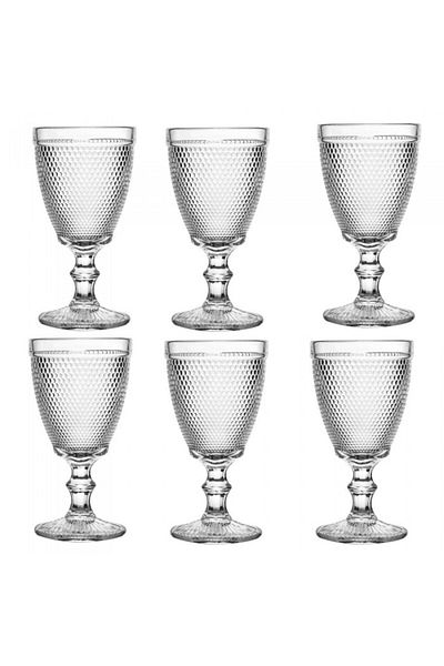 Raki Set 6 pahare sticla vin rosu Charm 350ml 9xh16,5cm