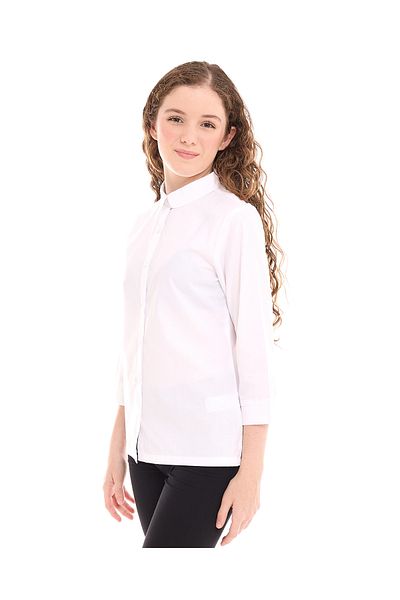R&B White GIRLS WOVEN TOP 5-16Y