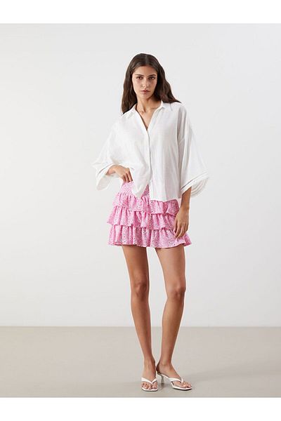 LC Waikiki LCW Vision Fusta mini cu talie elastică florală