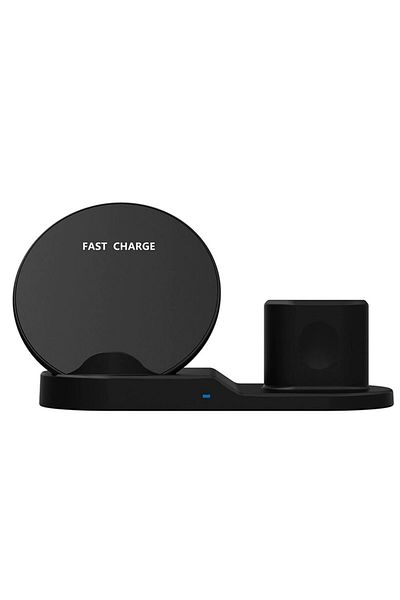 divendi-ro 3 in 1 quick charging station for phone, suitable for iPhone, Apple Watch and AirPods - Black
