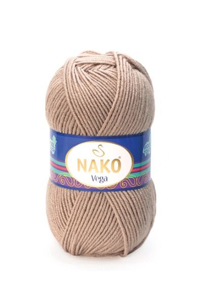 NAKO Vega Hand Knitting Yarn 11418 Light Brown