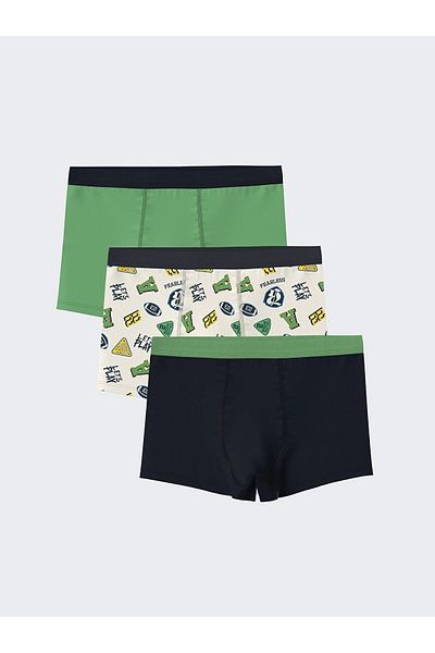 LC Waikiki Lcw Kids Ecru Printed Boy's Boxer 3-Piece