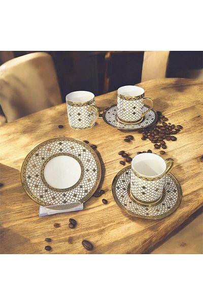 partridge store Kosova Gilded Coffee Cup Set of 6