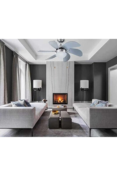 Vanti 6 Kanatlı 60w 30 İnç Avizeli Beyaz Tavan Vantilatörü