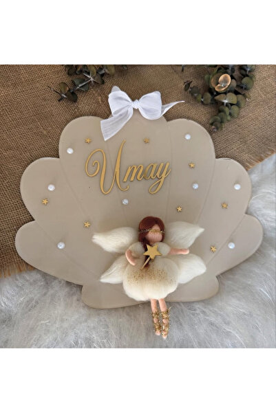 Magnet İnci model kapı süsü keçe bebekli