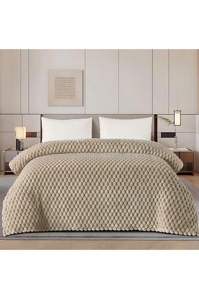 MİNG Lİ A soft, new, elegant double blanket with a soft texture, weighing 1500 g, size 220*240 cm