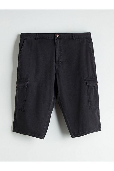 LC Waikiki New Season Plus Size Standard Fit Men's Jean Shorts - S5Rr07Z8