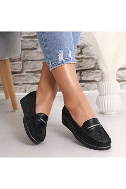 COMER Pantofi sport damă Rahil, negri, din piele ecologică, mărimea 39