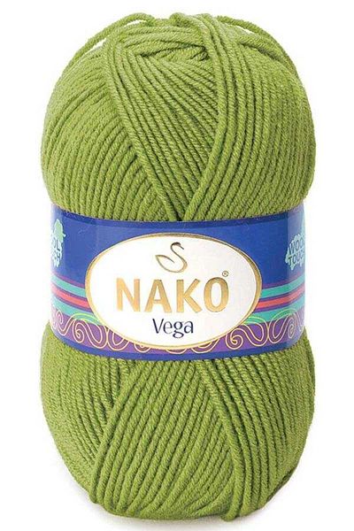 NAKO Vega Hand Knitting Yarn 10268 Leaf Green