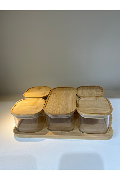 DECORİS HOME & ACCESSORIES 5Li Bambu Kahvaltı Seti