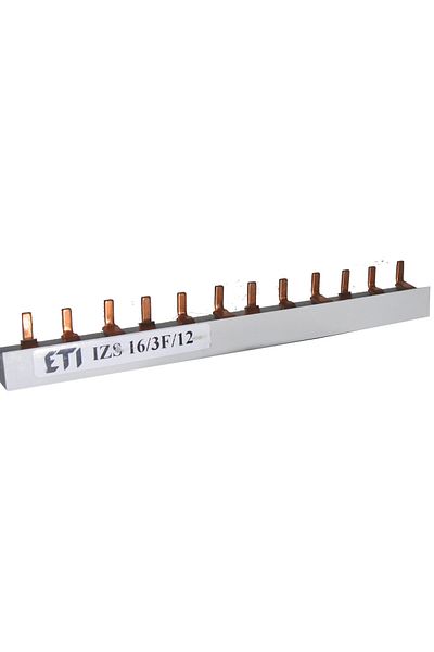 Eti Busbar 12 module, tip pin, 3P, 100A, IZS16, 002921112,