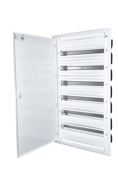 Eti Cofret PVC, 144 module, incastrat, IP40, alb, usa metalica alba, 001101297,