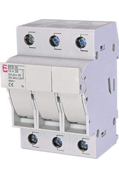 Eti Fuse disconnector, 10x38mm, alternating current, 3P, 32A, without LED, EFD 10, 002540004,