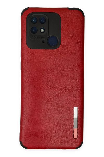 CepteToptan حافظة هاتف Xiaomi Redmi 10C حلقة جلد سيليكون - أحمر - MKİ5913-7782