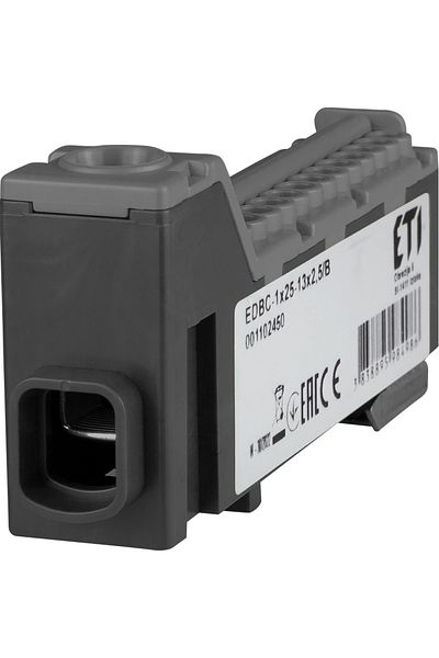 Eti Bloc distributie, 1 rand x 14 terminale, EDBC-1x25-13x2,5/B, 001102450,