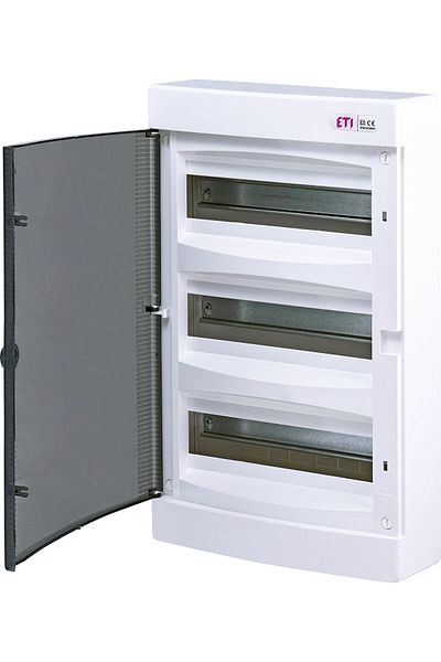 Eti PVC enclosure, 36 modules, surface-mounted, IP40, transparent door, 001101004,