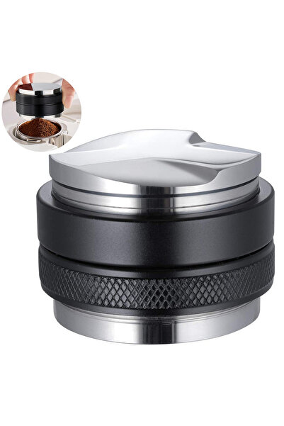 Omran Cart موزع ومدك مزدوج الرأس مقاس 58 مم لمرشحات القهوة Rancilio وGaggia وE61 وPortafilter بدون قاع