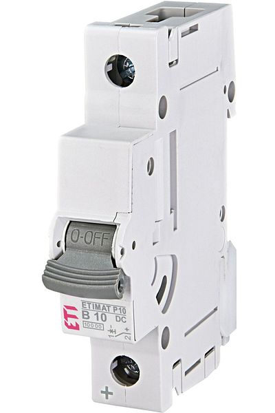 Eti MCB, Direct Current, 1P, 16A, 220Vdc, 10kA, Curve C, ETIMAT P10-DC, 001903030,