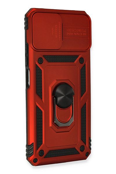 CepteToptan حافظة هاتف Xiaomi MI 11 Lite من السيليكون مع حلقة عدسة Pars - أحمر - MKİ5884-6618