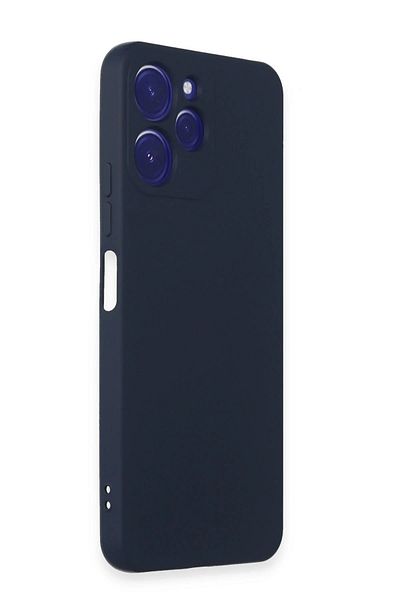 CepteToptan حافظة هاتف Xiaomi Redmi 12 مصنوعة من السيليكون المخملي الداخلي - أزرق داكن - MKİ5872-6013