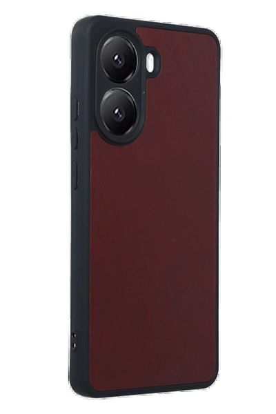CepteToptan حافظة هاتف Xiaomi Poco X7 Pro من الجلد - أحمر كلاريت - MKİ2610-9019
