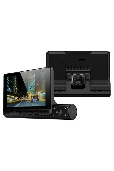 divendi-ro Triple Auto DVR Camera, with Touch Screen, Full HD 1080x1920 Video, Motion Sensor, Black