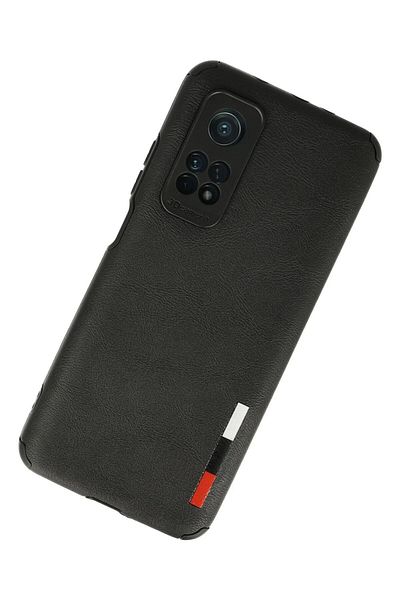 CepteToptan حافظة هاتف Xiaomi Mi 10T حلقة جلد سيليكون - أسود - MKİ4558-9404
