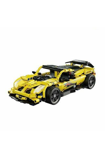 divendi-ro Car construction set, car assembly kit with over 500 micro parts, children 6 years+ - Yellow