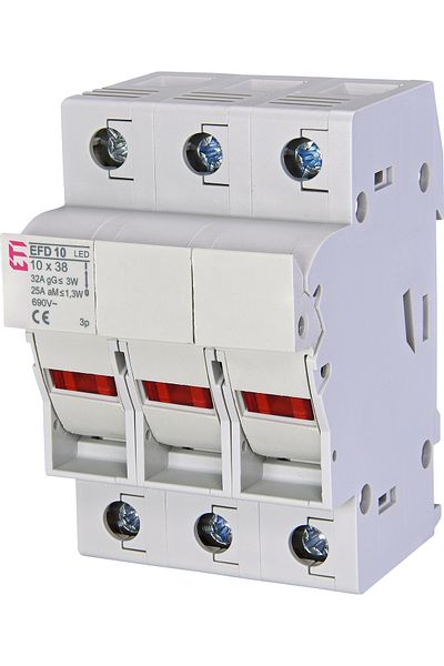 Eti Fuse disconnector, 10x38mm, alternating current, 3P, 32A, with LED, 002540014,