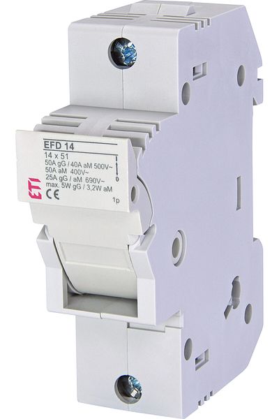 Eti Fuse disconnector, 14x51mm, alternating current, 1P, 50A, without LED, EFD 14, 002560001,