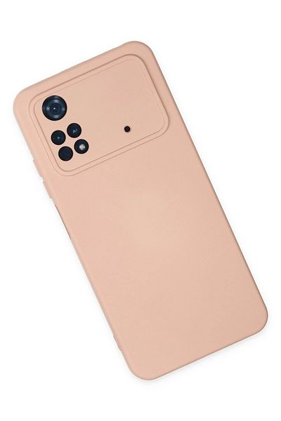 CepteToptan حافظة هاتف Xiaomi Poco M4 Pro 4G من السيليكون المخملي الداخلي - مسحوق - MKİ9307-9378